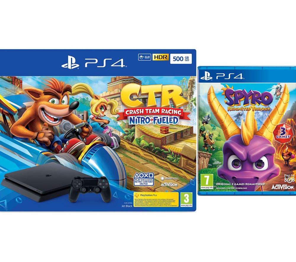 SONY PlayStation 4 with Crash Team Racing & Spyro Trilogy Reignited Bundle - 500 GB