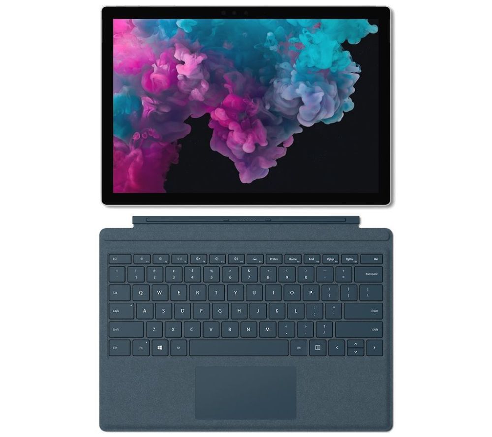 MICROSOFT 12.3" Intel® Core™ i5 Surface Pro 6 & Blue Typecover Bundle - 256 GB SSD, Platinum, Blue