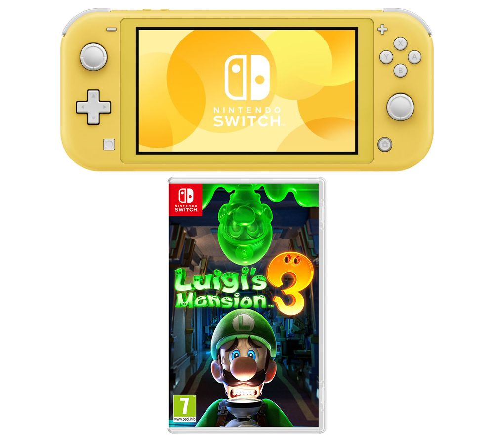 NINTENDO Switch Lite & Luigi's Mansion 3 Bundle - Yellow, Yellow