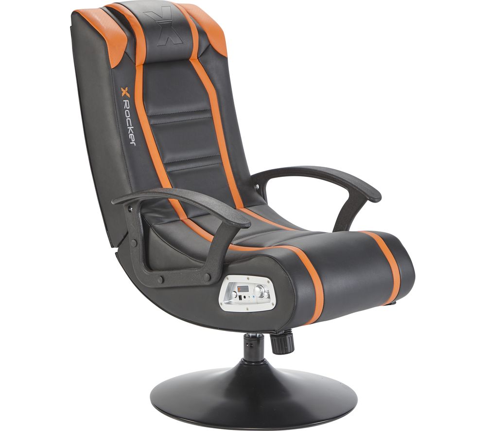 X ROCKER Veleno JR 2.1 Rocker Gaming Chair - Black & Orange, Black