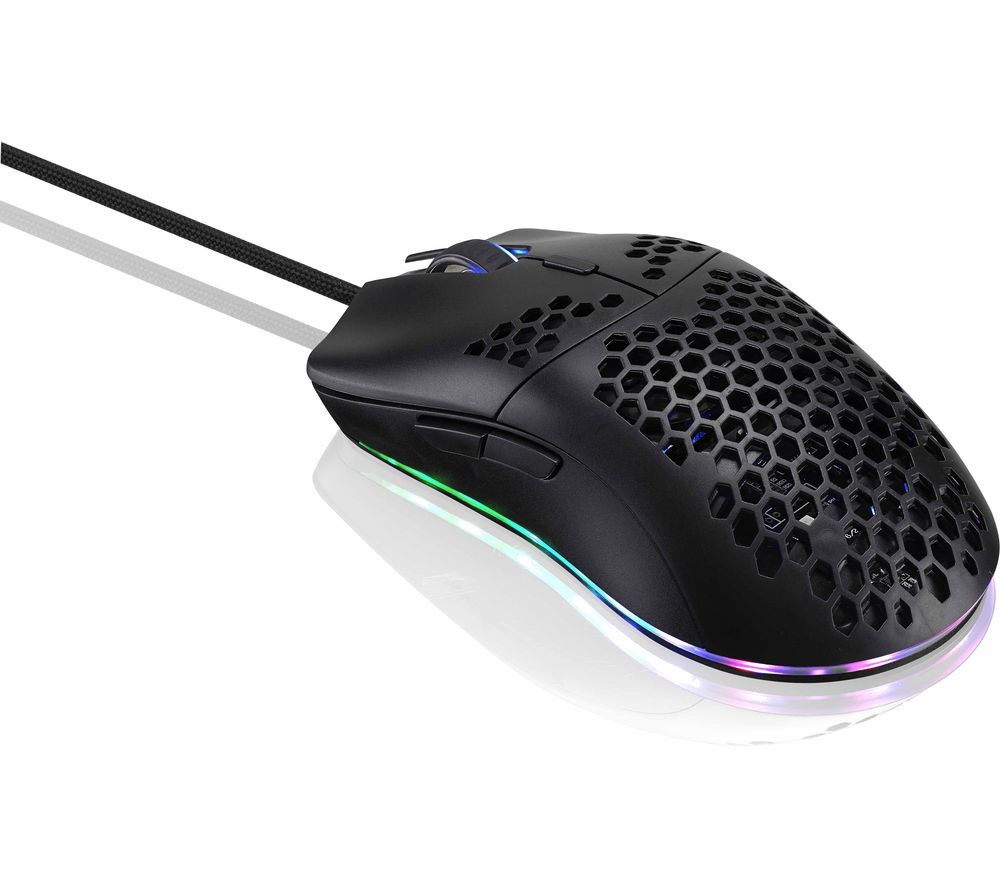 ADX M0620 Ultra Lightweight RGB Optical Gaming Mouse, Black
