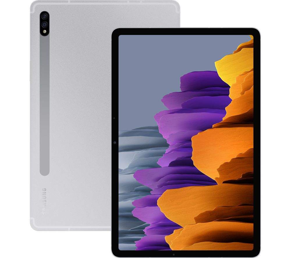 SAMSUNG Galaxy Tab S7 11" Tablet - 128 GB, Mystic Silver, Silver
