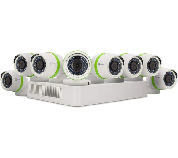 EZVIZ 8-Channel Full HD 1080p Home Security Kit - 8 Cameras, 2 TB DVR