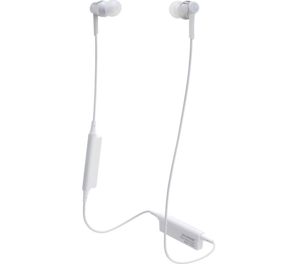 AUDIO TECHNICA ATH-CKR35BT Wireless Bluetooth Headphones - White, White