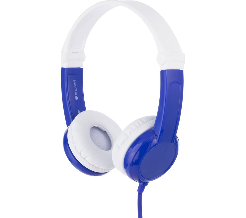 ONANOFF BuddyPhones Connect Kids Headphones - Blue & White, Blue