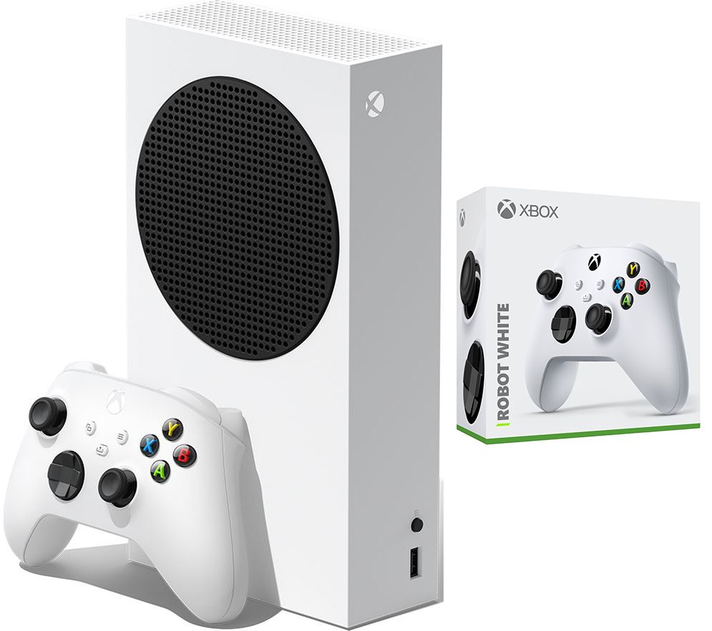 Microsoft Xbox Series S & Xbox Wireless Controller (Robot White) Bundle - 512 GB SSD, White