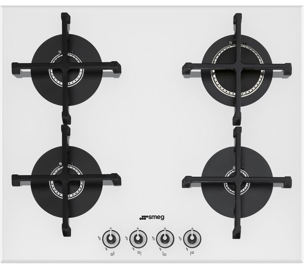 SMEG PV164B-1 Gas Hob - White, White