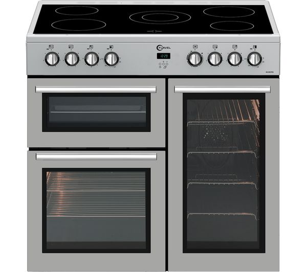 FLAVEL MLN9CRS 90 cm Electric Range Cooker - Silver, Silver | Currys ...