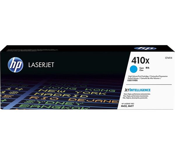 HP 410X High Yield Original LaserJet Cyan Toner Cartridge, Cyan