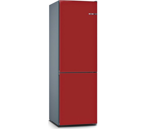 BOSCH Serie 4 Vario Style KGN36IJ3AG 60/40 Fridge Freezer - Cherry Red, Red