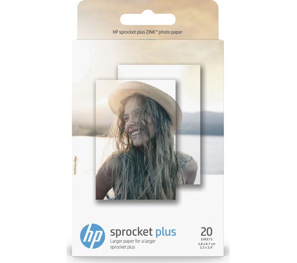 HP 2LY72A Sprocket Plus 5.8 x 8.7 cm Glossy Photo Paper - 20 Sheets