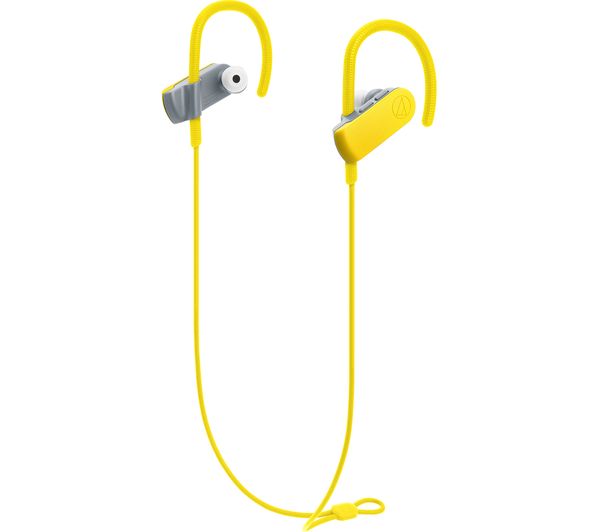 AUDIO TECHNICA SonicSport ATH-SPORT50BT Wireless Bluetooth Headphones - Yellow, Yellow