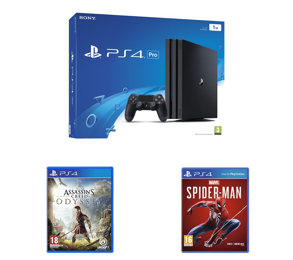 SONY PlayStation 4 Pro, Spider-Man & Assassin's Creed Odyssey Bundle