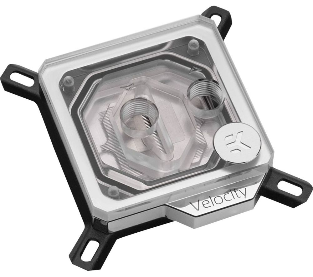 EK COOLING EK-Velocity D-RGB Intel®CPU Water Block - Nickel & Plexi, Black,Clear