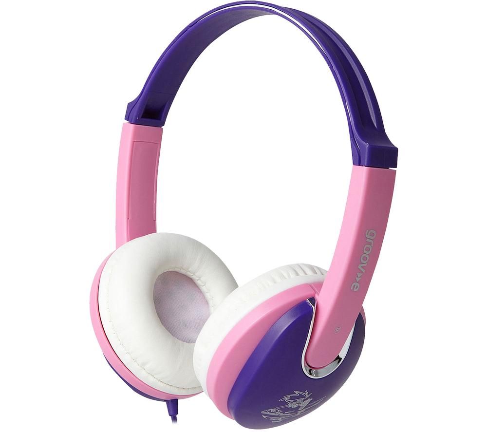 GROOV-E KIDDIEZ GV-591-VP Kids Headphones - Violet & Pink, Violet