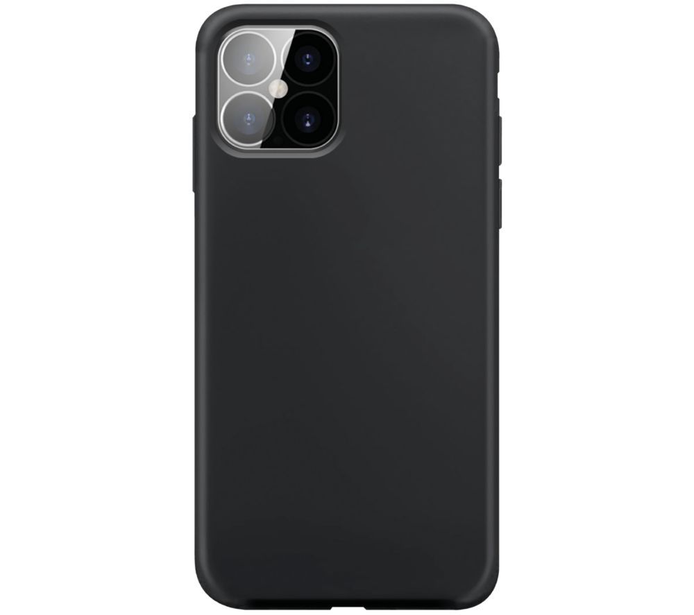 XQISIT iPhone 12 & 12 Pro Silicone Case - Black, Black