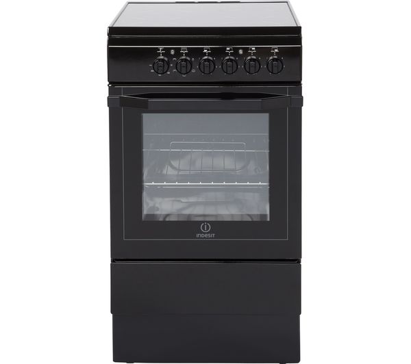 INDESIT I5VSH K UK 50 cm Electric Ceramic Cooker - Black, Black