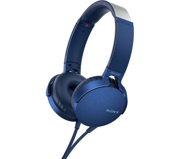 SONY Extra Bass MDR-XB550AP Headphones - Blue, Blue