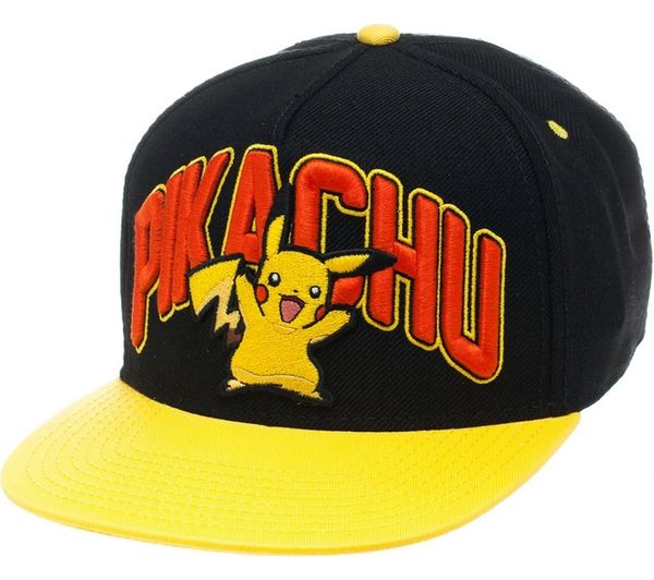 POKEMON Pikachu Snapback Cap - Black & Yellow, Black