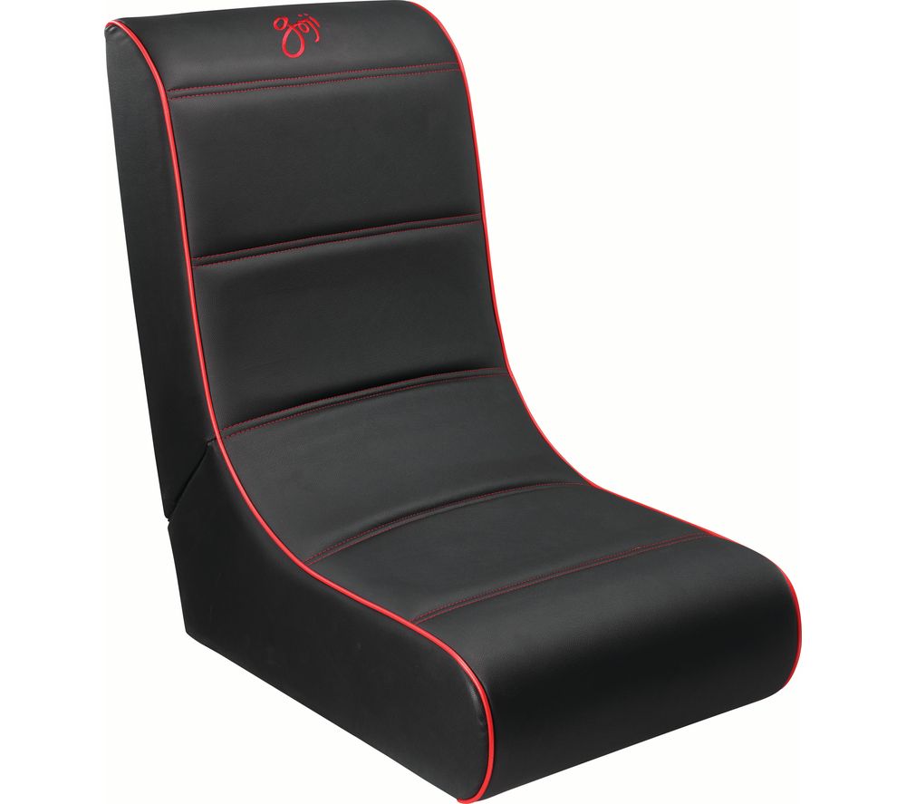 GOJI GCHAIR18 Folding Gaming Chair - Black & Red, Black