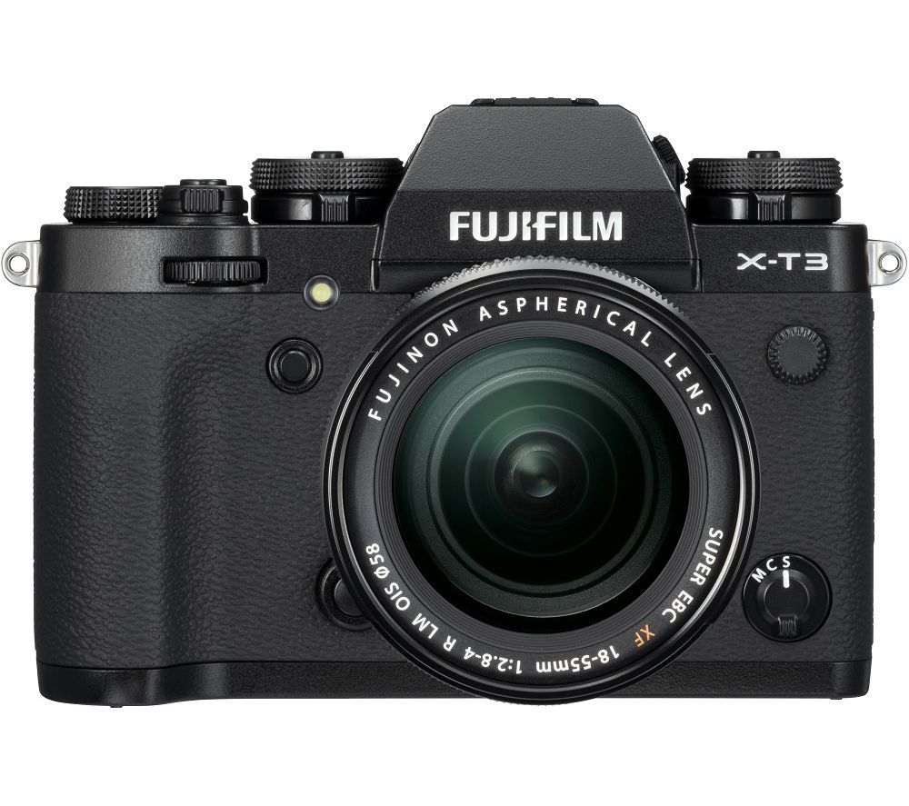 FUJIFILM X-T3 Mirrorless Camera with FUJINON XF 18-55 mm f/2.8-4 R LM OIS Lens - Black, Black