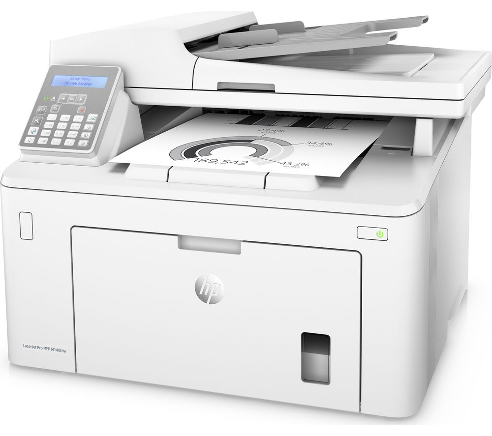 HP LaserJet Pro M148fdw All-in-One Laser Monochrome Printer with Fax, Black