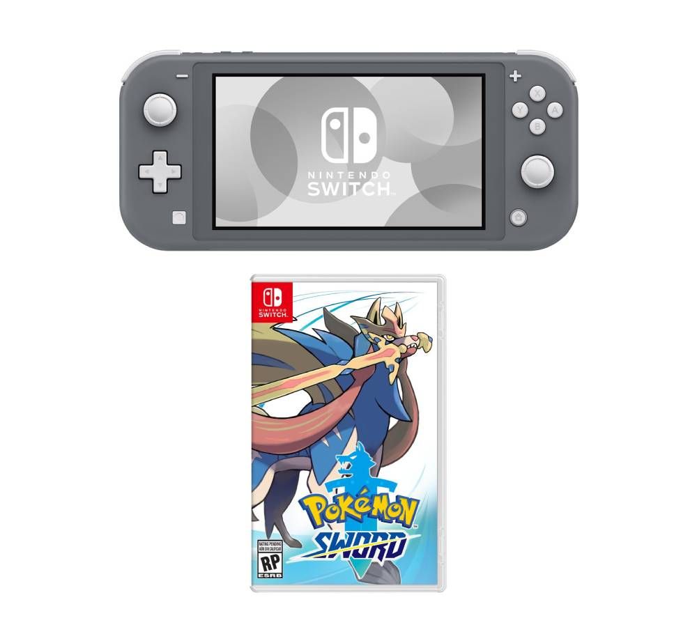 NINTENDO Switch Lite & Pokemon Sword Bundle - Grey, Grey