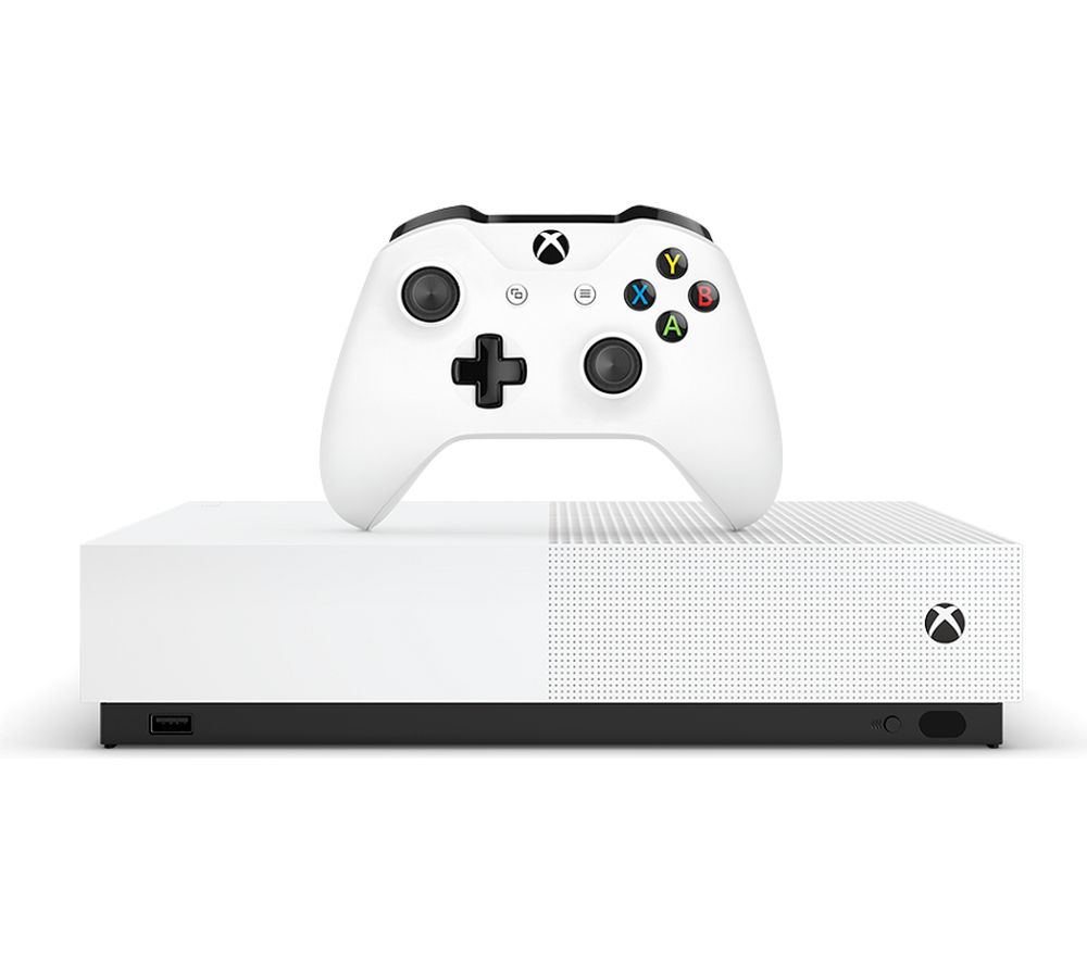 MICROSOFT Xbox One S All-Digital Edition with Minecraft, Sea of Thieves, Fortnite & Xbox LIVE Gold Subscription, Gold