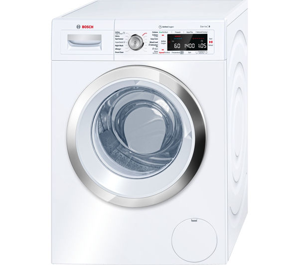BOSCH Serie 8 ActiveOxygen WAW28750GB Washing Machine - White, White