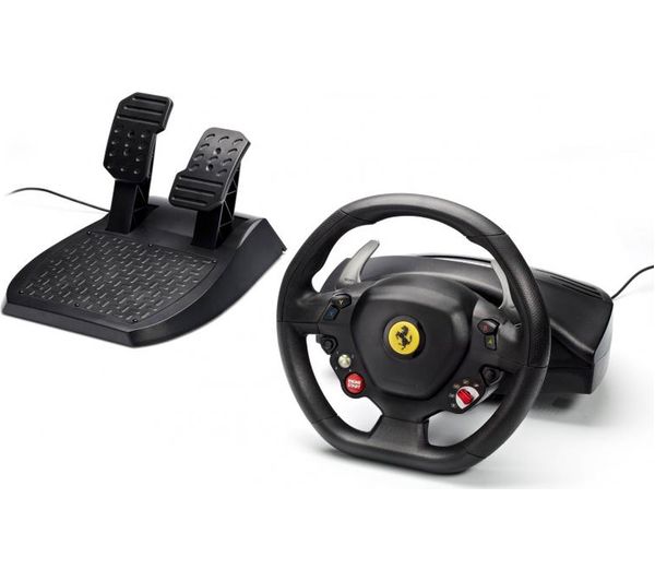 THRUSTMASTER Ferrari 458 Italia Racing Wheel & Pedals - Black, Black