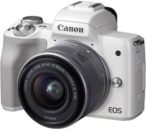 Canon EOS M50 Mirrorless Camera with EF-M 15-45 mm f/3.5-5.6 IS STM Lens - Silver, Silver