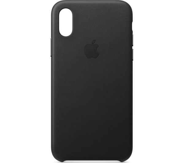 APPLE iPhone Xs Leather Case - Black, Black