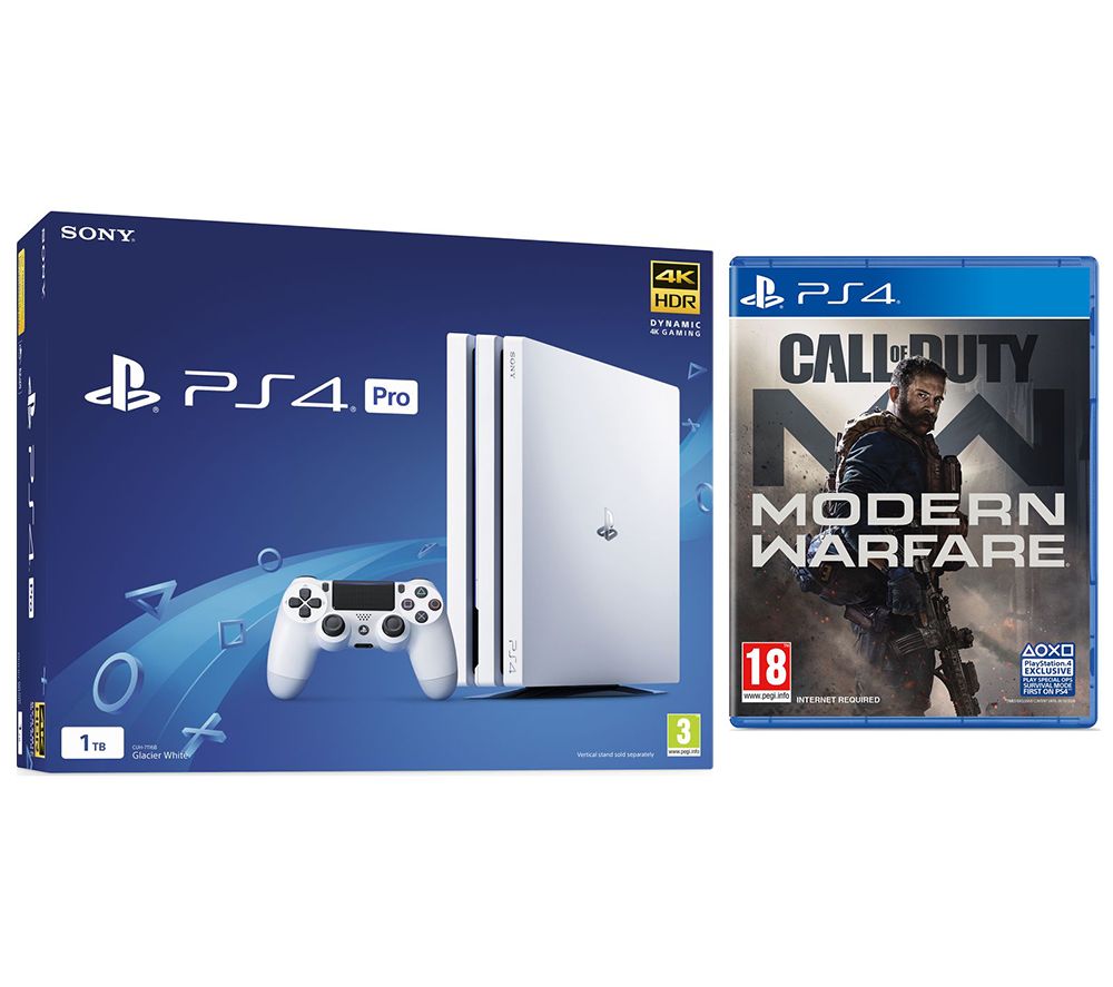 SONY PlayStation 4 Pro & Call of Duty: Modern Warfare (2019) Bundle - White, White