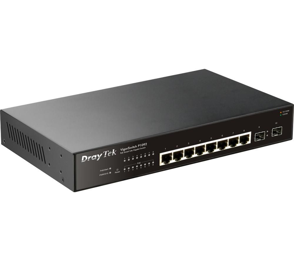 DRAYTEK VigorSwitch P1092 Managed Network Switch - 10 Port