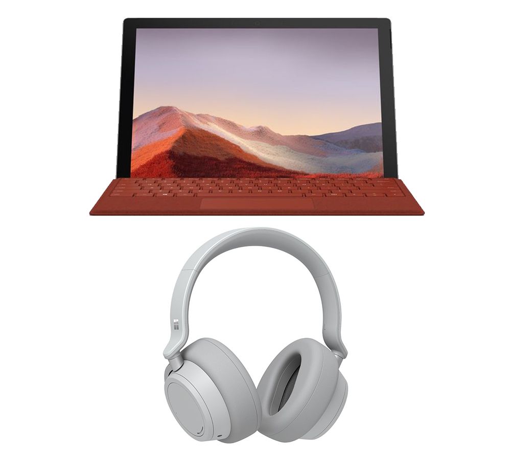 MICROSOFT 12.3" Surface Pro 7 & Surface Headphones Platinum Bundle