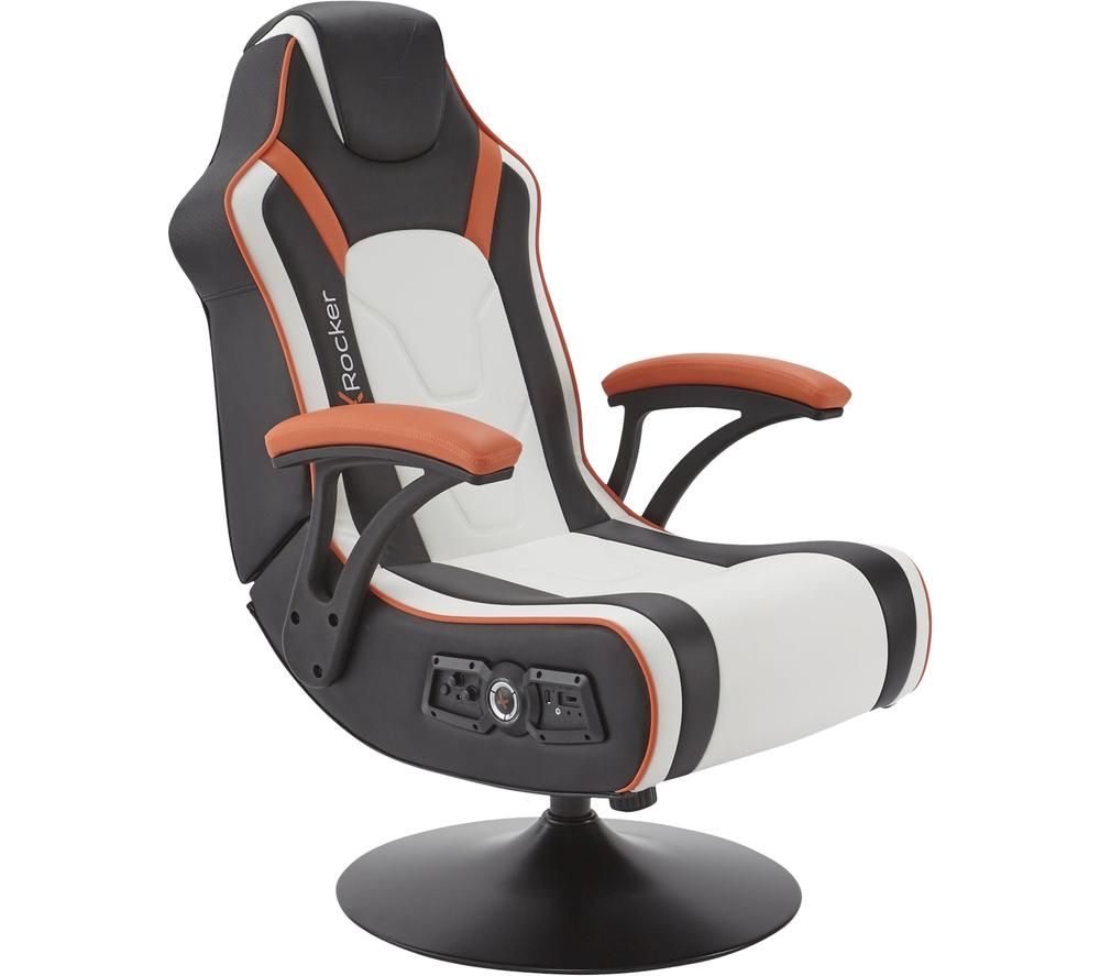 X ROCKER Torque 2.1 Wireless Gaming Chair - Black, White & Orange