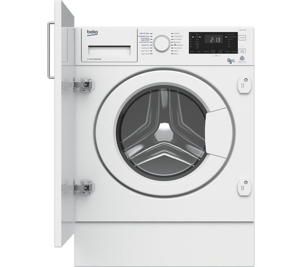 BEKO WDIX8543100 Integrated Washer Dryer - White, White