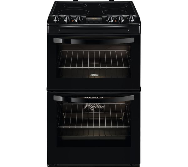 ZANUSSI ZCV48300BA 55 cm Electric Ceramic Cooker - Black, Black