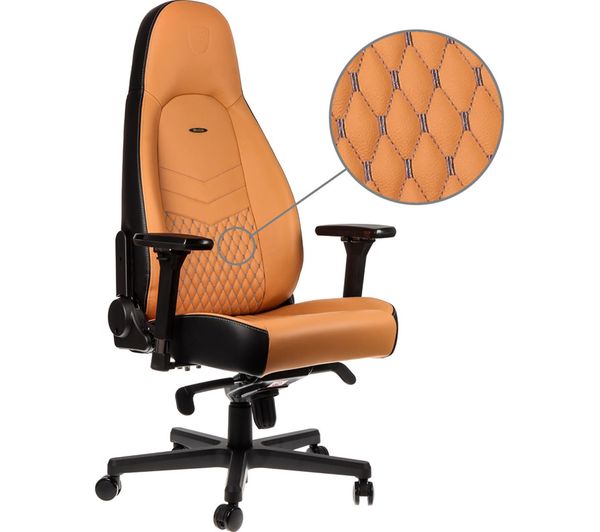 NOBLECHAIRS ICON Leather Gaming Chair - Cognac, Cognac