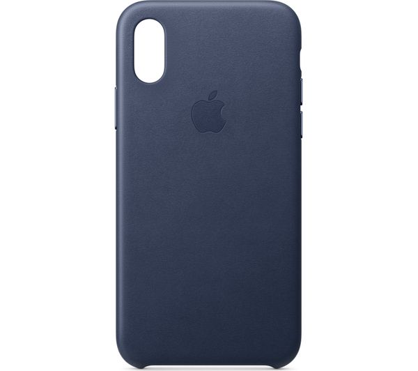 APPLE iPhone Xs Leather Case - Midnight Blue, Blue