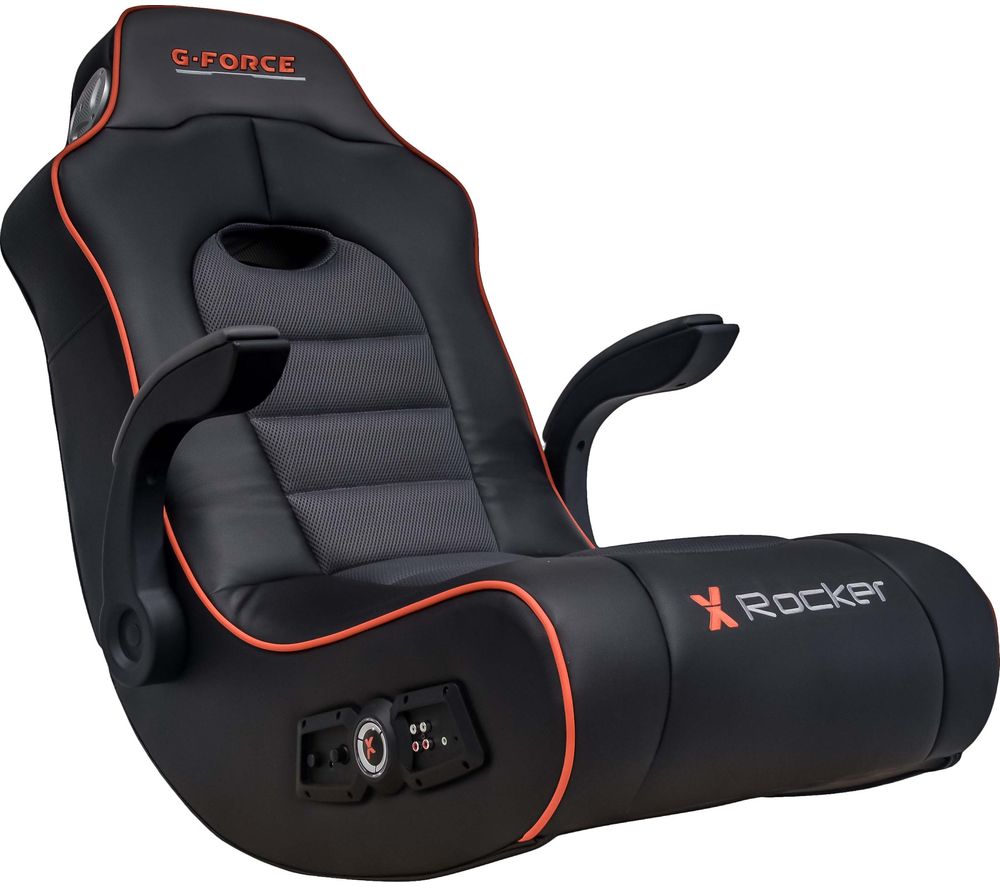 X ROCKER G-Force 2.1 Floor Rocker Gaming Chair - Black, Black