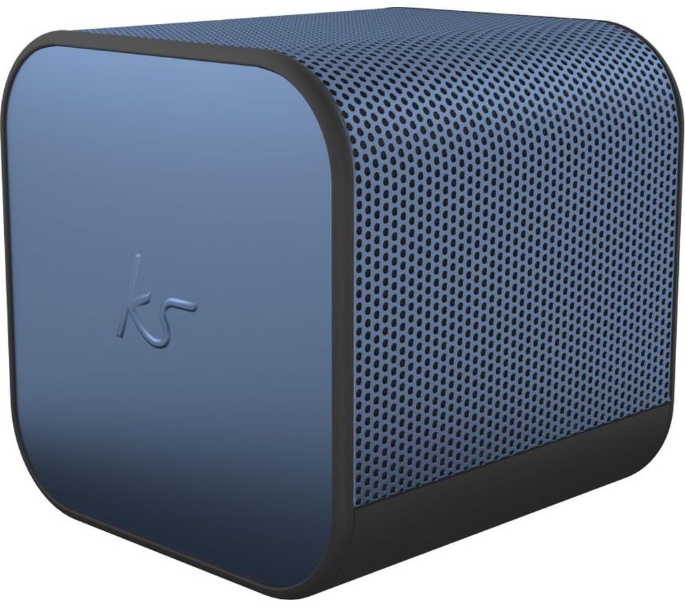 KITSOUND BoomCube Portable Bluetooth Speaker - Metallic Blue, Blue