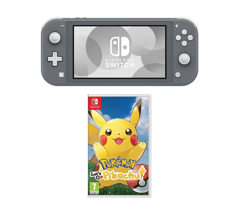 Nintendo Switch Lite & Pokemon: Let's Go, Pikachu! Bundle - Grey, Grey