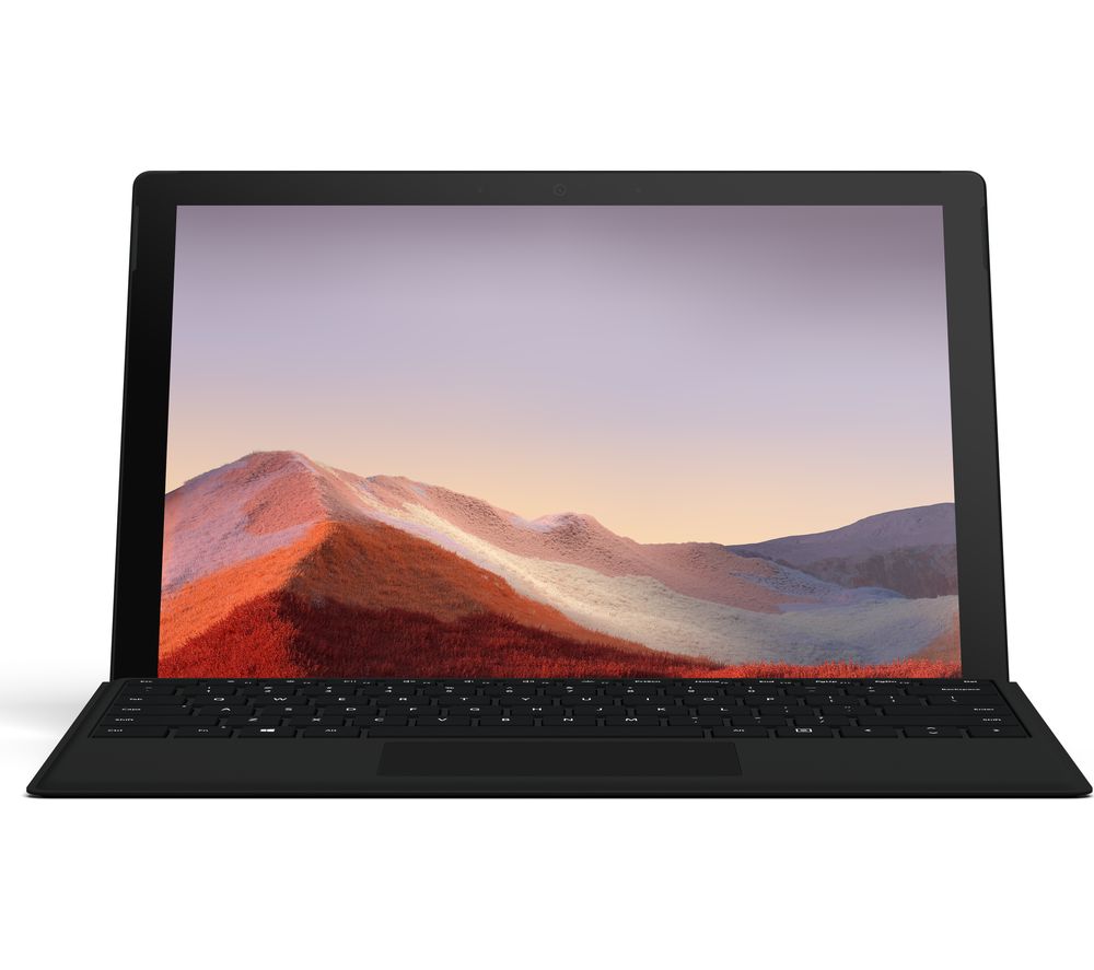 MICROSOFT 12.3" Intelu0026regCore i7 Surface Pro 7 with Black Type Cover - 256 GB SSD, Black, Black