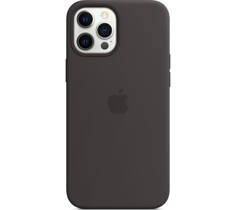 APPLE iPhone 12 Pro Max Silicone Case with MagSafe - Black, Black