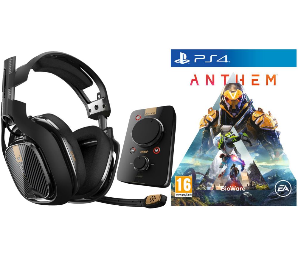 ASTRO A40TR Gaming Headset, MixAmp Pro TR Headset Amplifier & Anthem Bundle - PS4