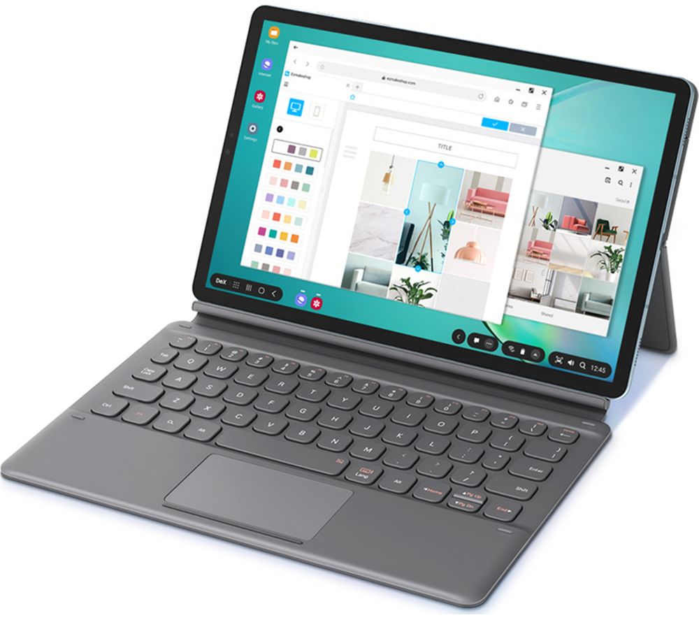 SAMSUNG 10.5" Galaxy Tab S6 Keyboard Folio Case - Grey, Grey