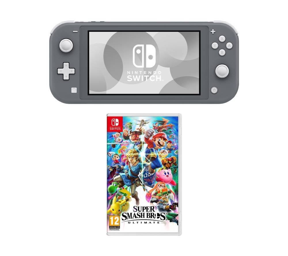 Nintendo Switch Lite & Super Smash Bros. Ultimate Bundle - Grey, Grey