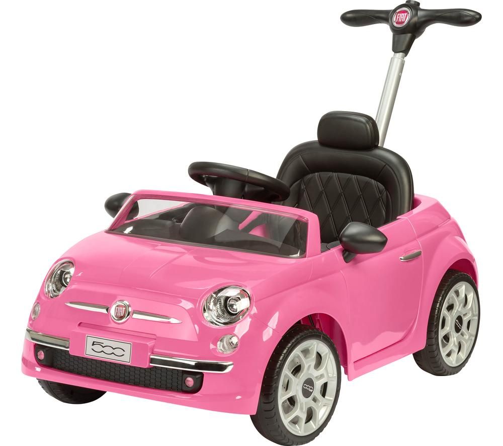 TOYRIFIC Vroom TY6107PK Fiat 500 Electric Ride On Toy - Pink, Pink