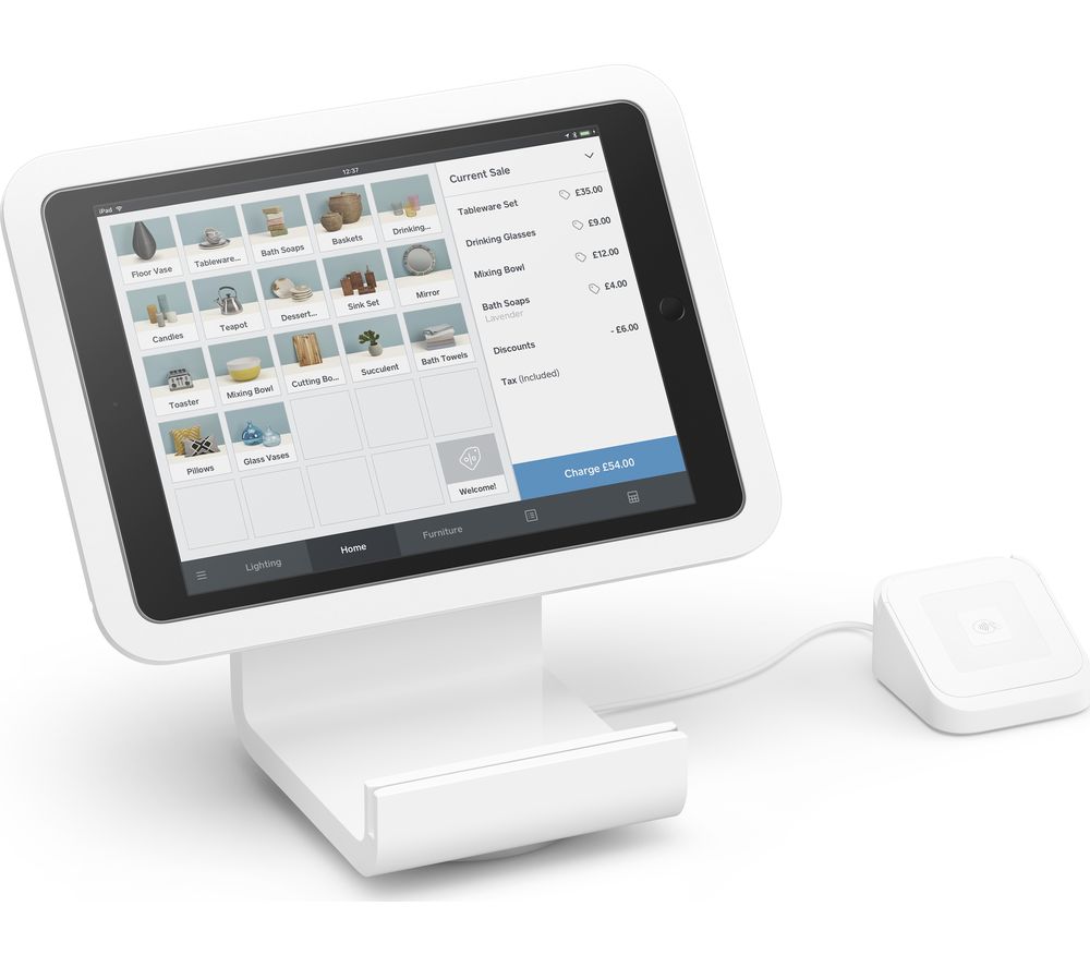 SQUARE Stand with Card Reader & Dock, White